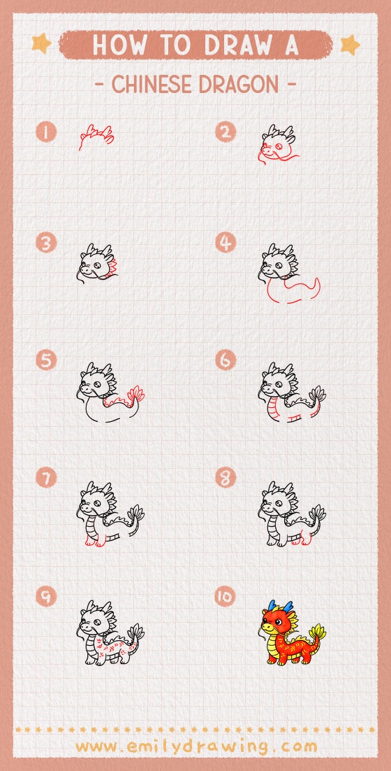 how to draw a chinese dragon pinterest pin